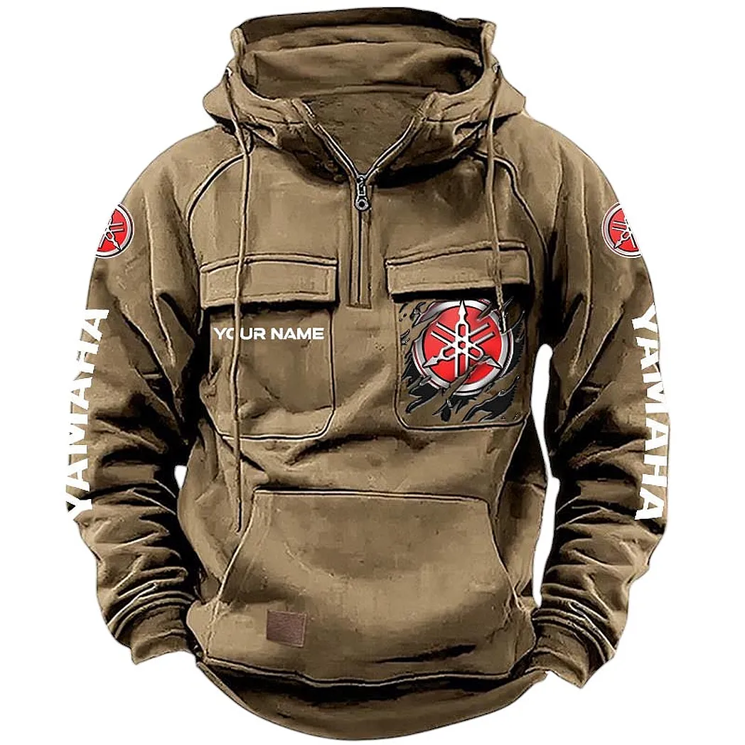 yamaha hoodie reiverschluss taktischer all over print hoodie yamaha car164022425161 khaki iteec
