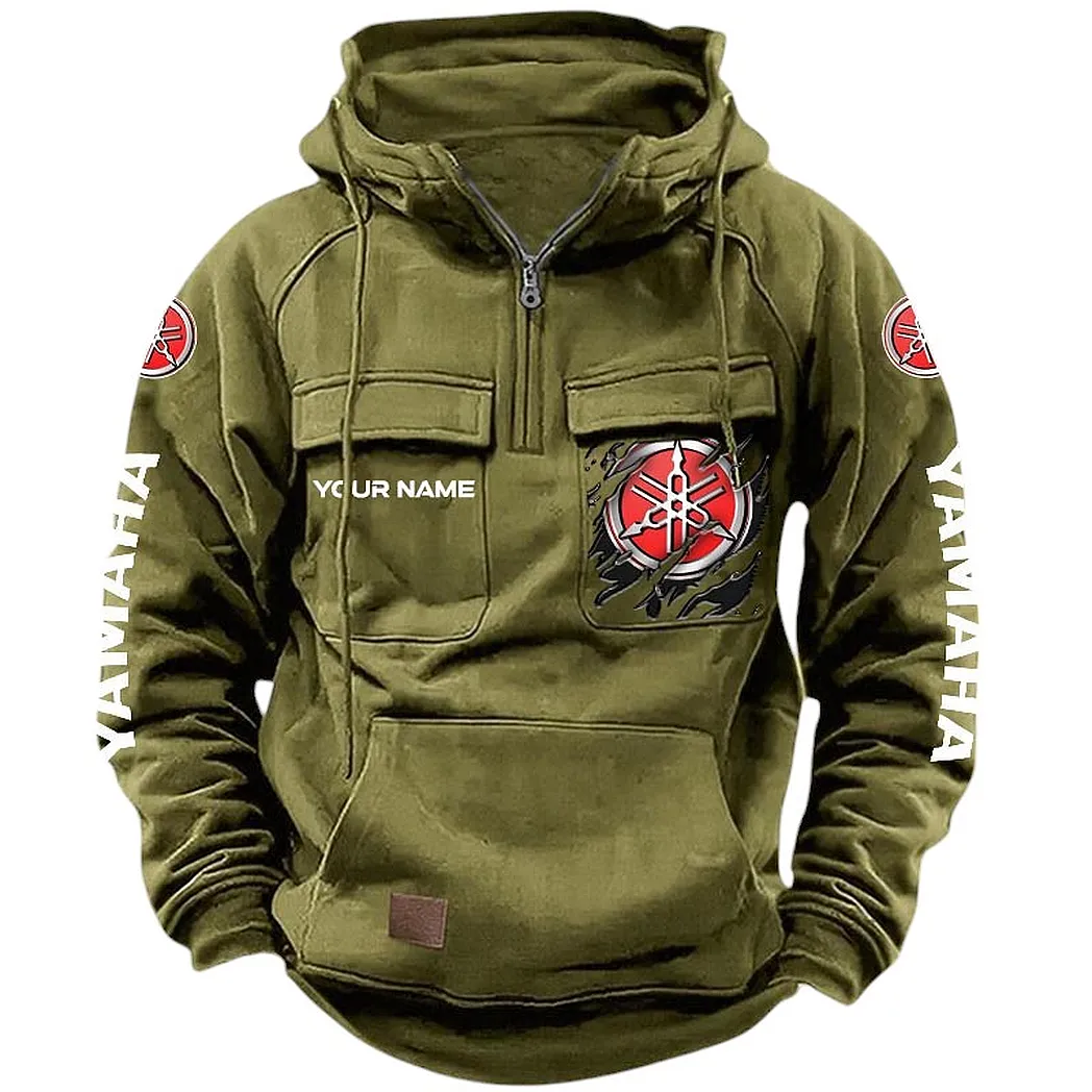 yamaha hoodie reiverschluss taktischer all over print hoodie yamaha car164022425161 olivgrn cdqhg