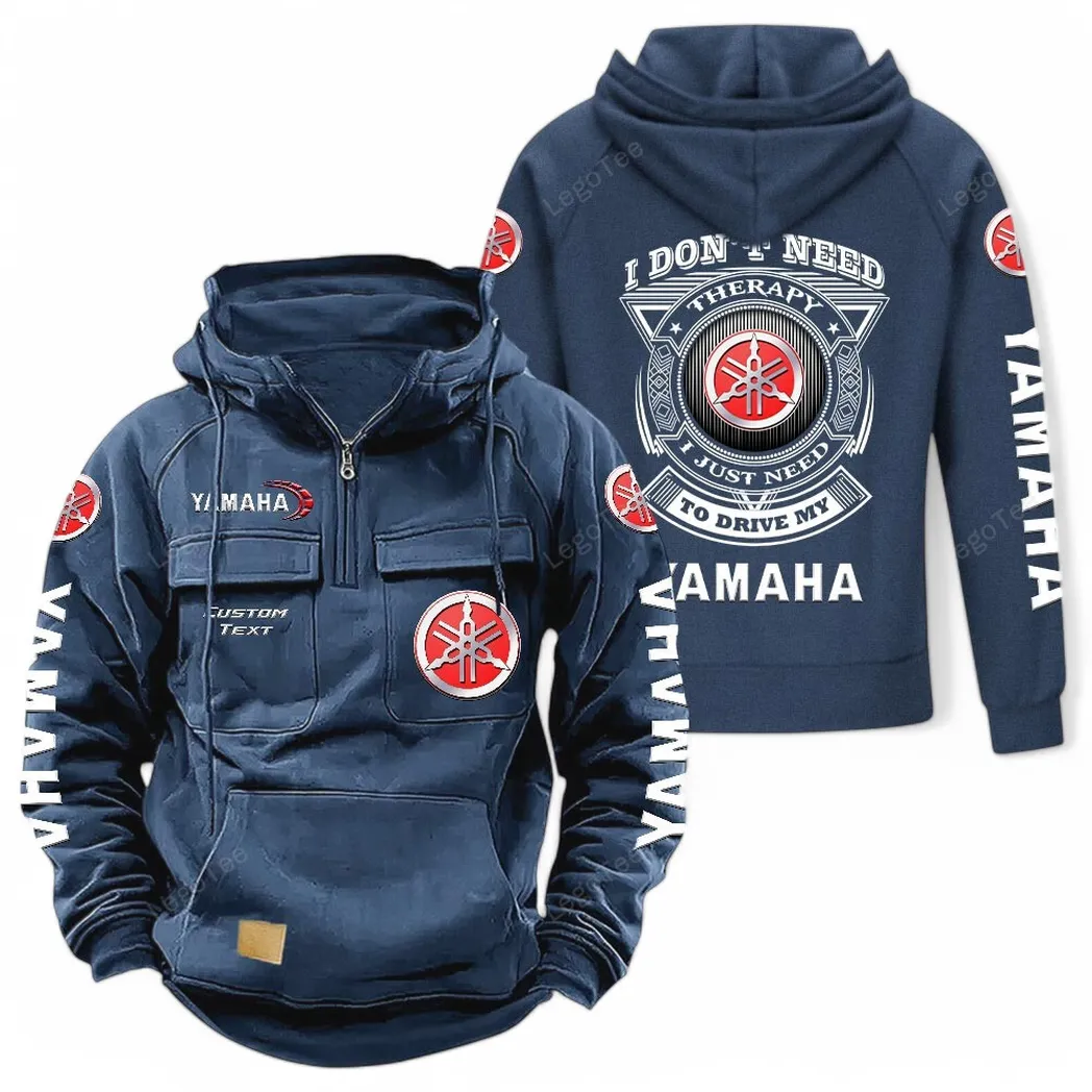 Yamaha Tactical Quarter Zip Hoodie CAR106021525021 - Dunkelblau
