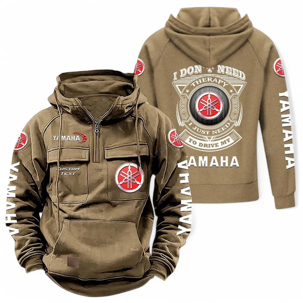 Yamaha Tactical Quarter Zip Hoodie CAR106021525021 - Khaki