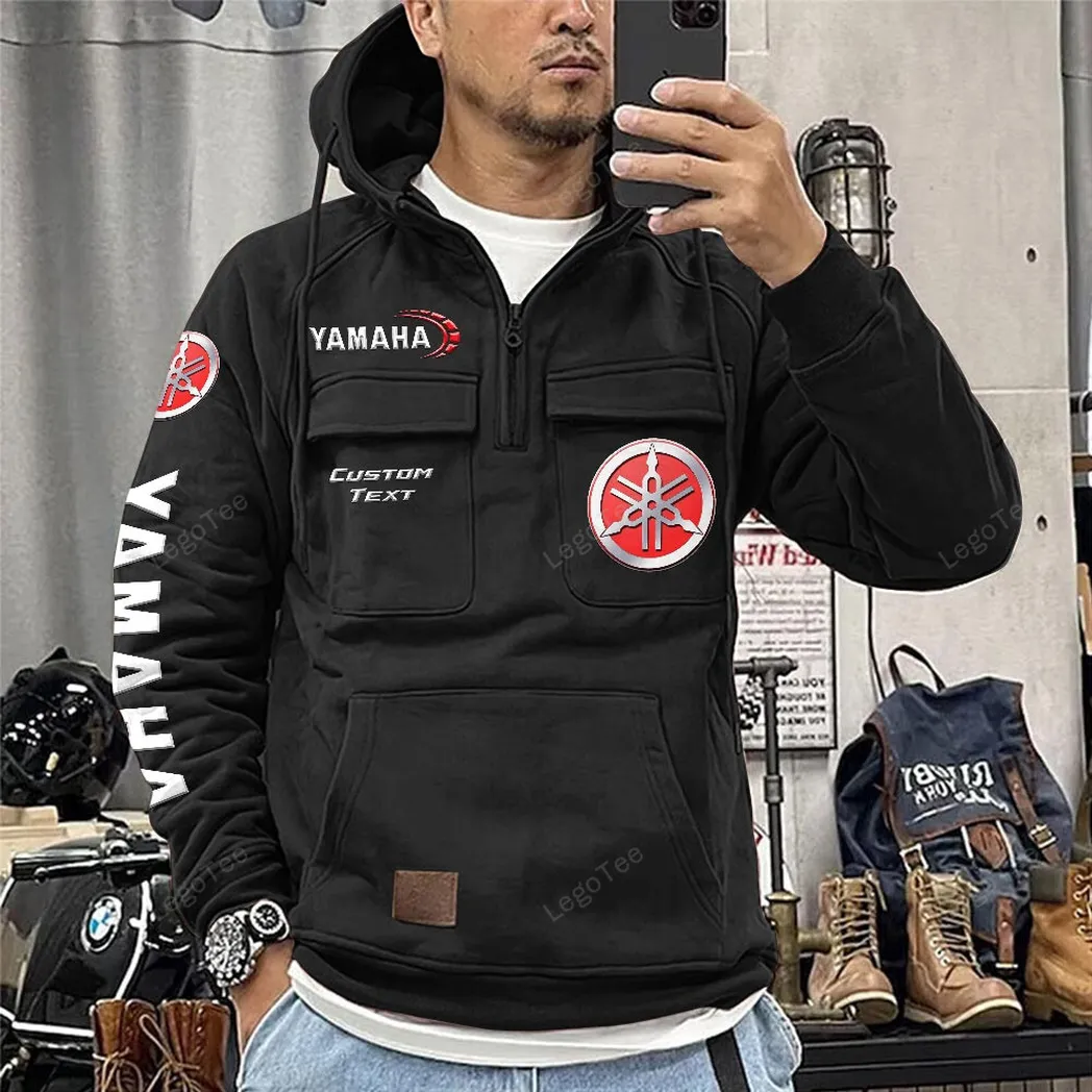 yamaha tactical quarter zip hoodie car106021525021 schwarz dg8ay