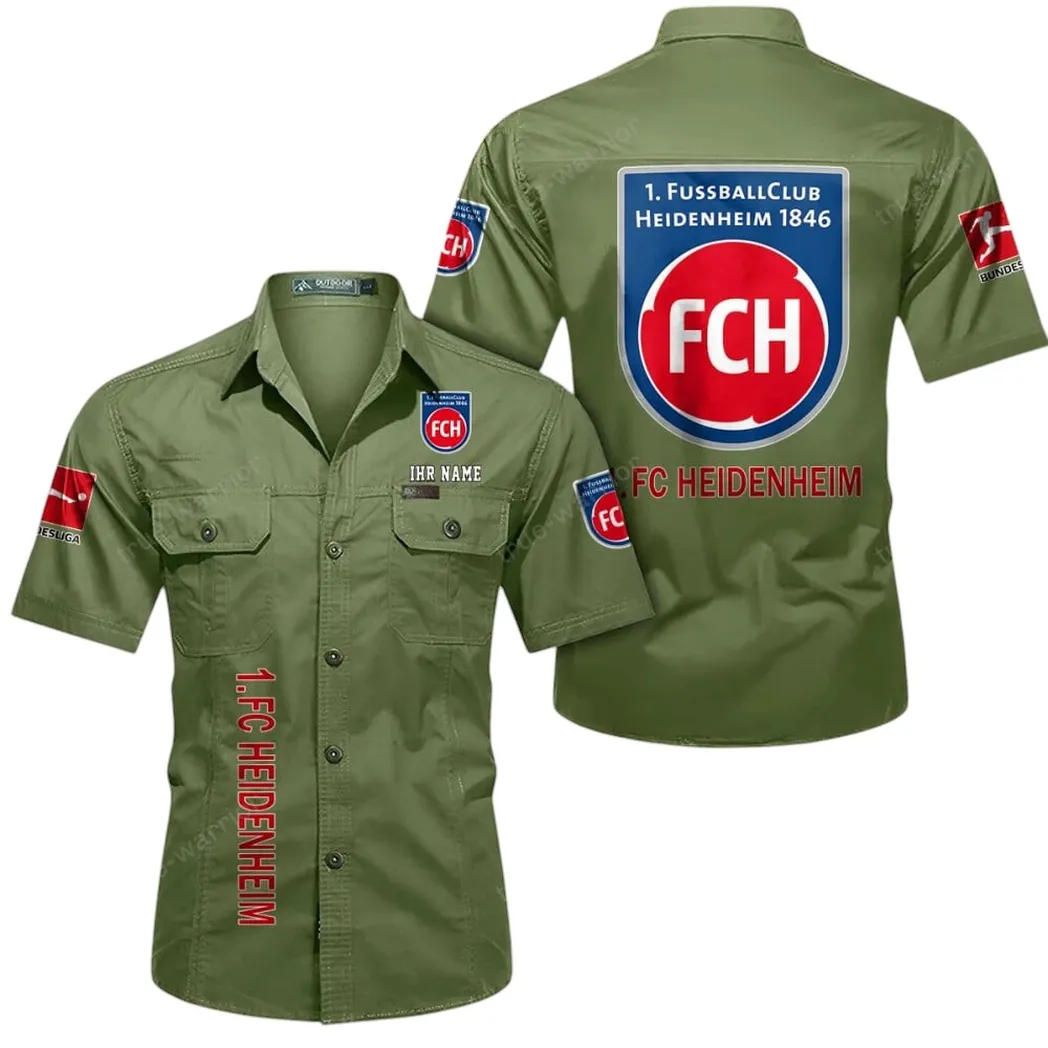 1. FC Heidenheim Hemd mit kurzen Ärmeln, All-Over-Print Kurzarmhemd BDE11052625263 - Fruchtgrün