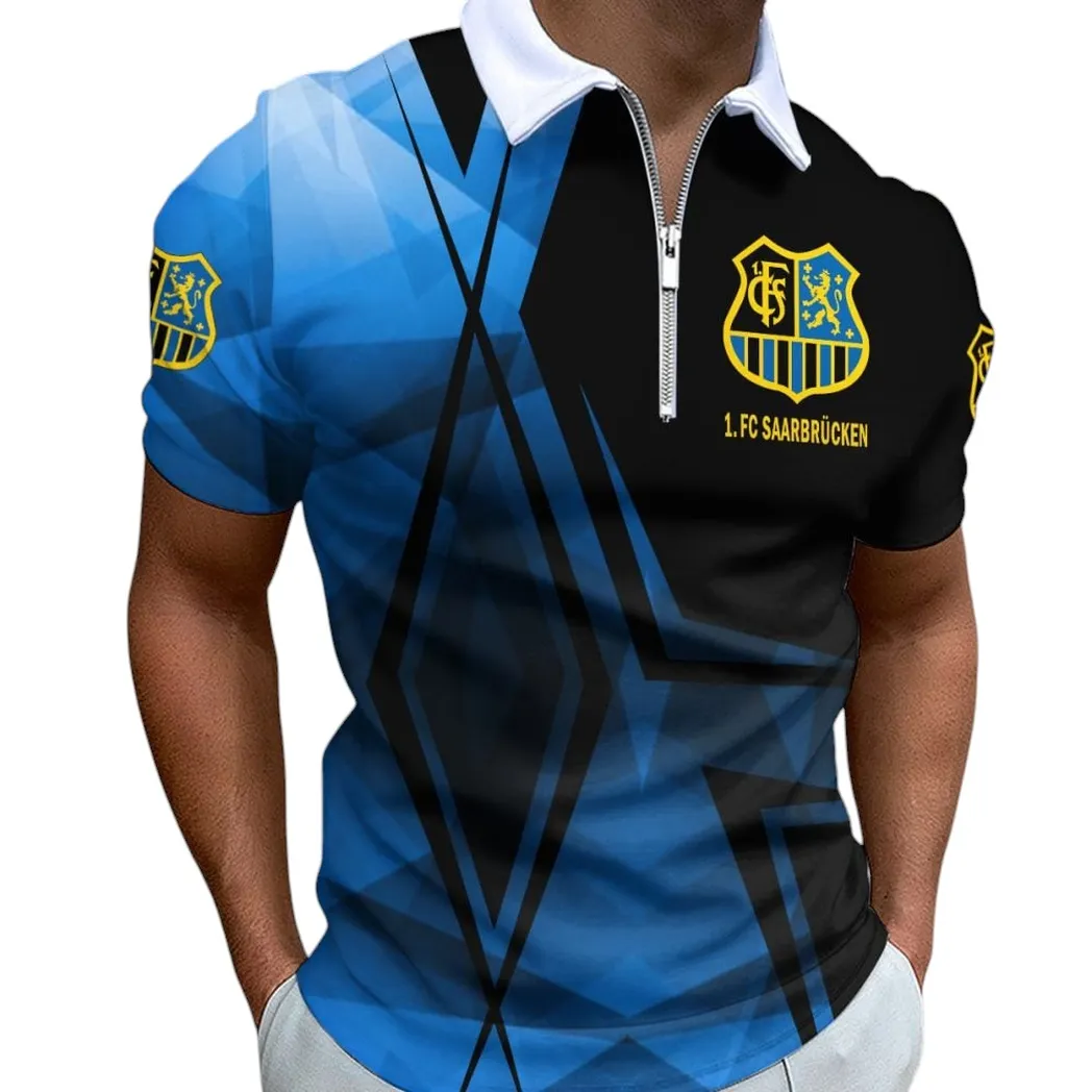 1. FC Saarbrucken Poloshirt mit Reißverschluss für Männer, Geschenk für 1. FC Saarbrucken BDE59052825803