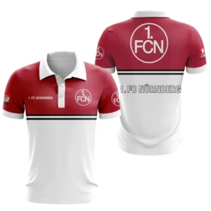 1. FC Nurnberg Poloshirt Herren, All-Over-Print-Polohemd 1. FC Nurnberg Bundesliga BDE0705082544