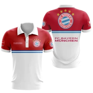 Bayern Munchen Poloshirt Herren, All-Over-Print-Polohemd Bayern Munchen Bundesliga BDE0705082548