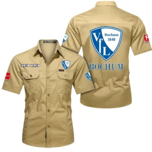 VfL Bochum Hemd mit kurzen Ärmeln, All-Over-Print Kurzarmhemd BDE10051325891 - Khaki