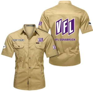 VfL Osnabruck Hemd mit kurzen Ärmeln, All-Over-Print Kurzarmhemd BDE10051325892 - Khaki
