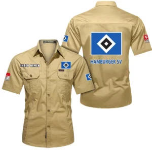 Hamburger SV Hemd mit kurzen Ärmeln, All-Over-Print Kurzarmhemd BDE10051325901 - Khaki