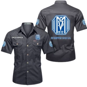 SV Meppen Hemd mit kurzen Ärmeln, All-Over-Print Kurzarmhemd BDE10051325902 - Grau
