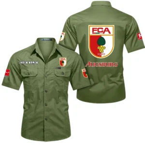 FC Augsburg Hemd mit kurzen Ärmeln, All-Over-Print Kurzarmhemd BDE10051325904 - Fruchtgrün