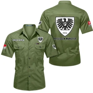 SC Preußen Münster Hemd mit kurzen Ärmeln, All-Over-Print Kurzarmhemd BDE10051325905 - Fruchtgrün