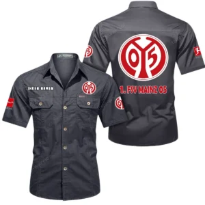 1. FSV Mainz 05 Hemd mit kurzen Ärmeln, All-Over-Print Kurzarmhemd BDE10051325915 - Grau