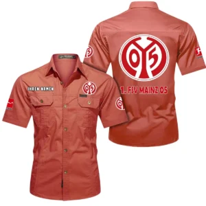 1. FSV Mainz 05 Hemd mit kurzen Ärmeln, All-Over-Print Kurzarmhemd BDE10051325915 - Rot
