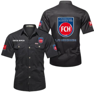 1. FC Heidenheim Hemd mit kurzen Ärmeln, All-Over-Print Kurzarmhemd BDE10051325916 - Schwarz