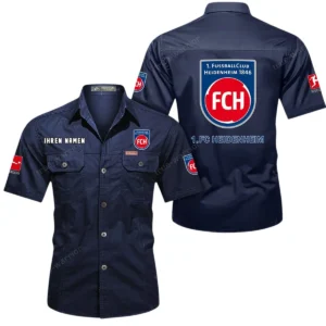1. FC Heidenheim Hemd mit kurzen Ärmeln, All-Over-Print Kurzarmhemd BDE10051325916 - Dunkelblau