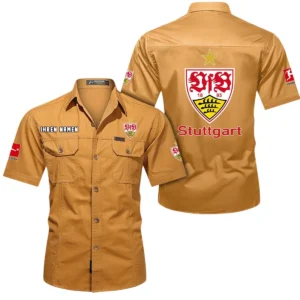 VfB Stuttgart Hemd mit kurzen Ärmeln, All-Over-Print Kurzarmhemd BDE10051325920 - Gelb-Orange