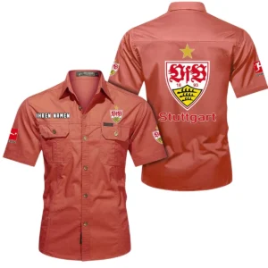 VfB Stuttgart Hemd mit kurzen Ärmeln, All-Over-Print Kurzarmhemd BDE10051325920 - Rot