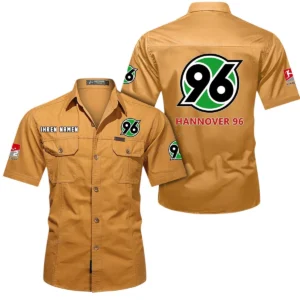 Hannover 96 Hemd mit kurzen Ärmeln, All-Over-Print Kurzarmhemd BDE10051325922 - Gelb-Orange