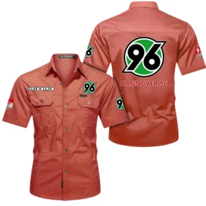 Hannover 96 Hemd mit kurzen Ärmeln, All-Over-Print Kurzarmhemd BDE10051325922 - Rot