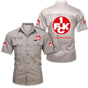1. FC Kaiserslautern Hemd mit kurzen Ärmeln, All-Over-Print Kurzarmhemd BDE10051325933 - Beige