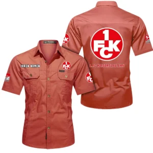 1. FC Kaiserslautern Hemd mit kurzen Ärmeln, All-Over-Print Kurzarmhemd BDE10051325933 - Rot