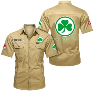 SpVgg Greuther Furth Hemd mit kurzen Ärmeln, All-Over-Print Kurzarmhemd BDE10051325936 - Khaki