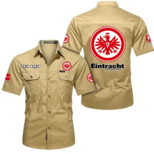 Eintracht Frankfurt Hemd mit kurzen Ärmeln, All-Over-Print Kurzarmhemd BDE10051325938 - Khaki