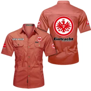Eintracht Frankfurt Hemd mit kurzen Ärmeln, All-Over-Print Kurzarmhemd BDE10051325938 - Rot
