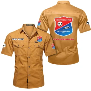 SpVgg Unterhaching Hemd mit kurzen Ärmeln, All-Over-Print Kurzarmhemd BDE10051325944 - Gelb-Orange