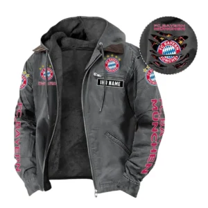 FC Bayern Munchen Hoodie mit Kapuze und Flanell BDE1805092501 - Grau
