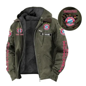 FC Bayern Munchen Hoodie mit Kapuze und Flanell BDE1805092501 - Gr?n