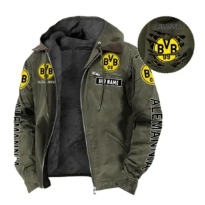 Borussia Dortmund II Hoodie mit Kapuze und Flanell BDE1805092502 - Grün