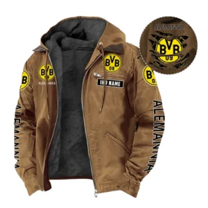 Borussia Dortmund II Hoodie mit Kapuze und Flanell BDE1805092502 - Kamel