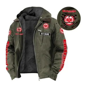Eintracht Frankfurt Hoodie mit Kapuze und Flanell BDE1805092505 - Grün