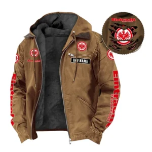 Eintracht Frankfurt Hoodie mit Kapuze und Flanell BDE1805092505 - Kamel