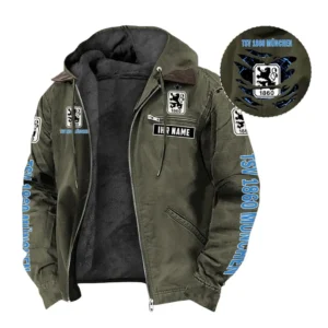 1860 Munich Hoodie mit Kapuze und Flanell BDE1805092508 - Grün
