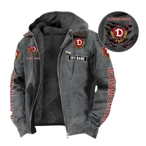 Dynamo Dresden Hoodie mit Kapuze und Flanell BDE1805092509 - Grau
