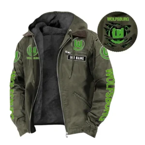 VfL Wolfsburg Hoodie mit Kapuze und Flanell BDE1805092510 - Grün