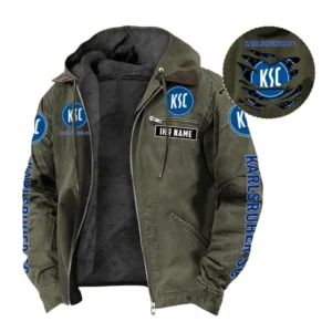 Karlsruher SC Hoodie mit Kapuze und Flanell BDE1805092511 - Grün