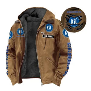 Karlsruher SC Hoodie mit Kapuze und Flanell BDE1805092511 - Kamel