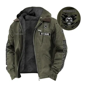 Borussia Monchengladbach Hoodie mit Kapuze und Flanell BDE1805092516 - Grün