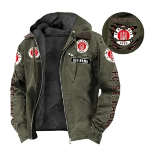 FC St. Pauli Hoodie mit Kapuze und Flanell BDE1805092518 - Grün