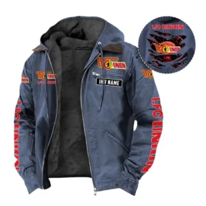 Union Berlin Hoodie mit Kapuze und Flanell BDE1805092519 - Marineblau