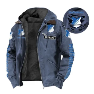 TSG Hoffenheim Hoodie mit Kapuze und Flanell BDE1805092522 - Marineblau