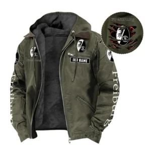 SC Freiburg Hoodie mit Kapuze und Flanell BDE1805092531 - Grün