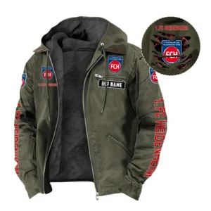 1. FC Heidenheim Hoodie mit Kapuze und Flanell BDE1805092532 - Grün