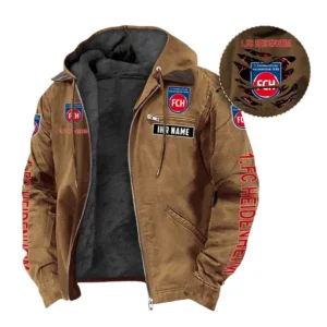 1. FC Heidenheim Hoodie mit Kapuze und Flanell BDE1805092532 - Kamel