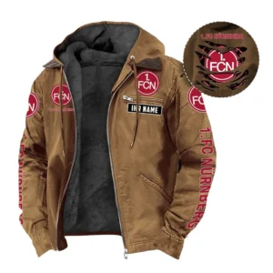 1. FC Nurnberg Hoodie mit Kapuze und Flanell BDE1805092533 - Kamel