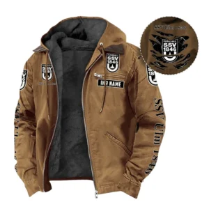 SSV Ulm 1846 Hoodie mit Kapuze und Flanell BDE1805092534 - Kamel