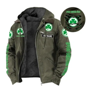 SpVgg Greuther Furth Hoodie mit Kapuze und Flanell BDE1805092535 - Grün